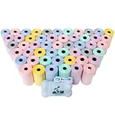 Downtown Pet Supply Dog Poop Bags with Dispenser, 1000 Count Leak-Proof Dog Waste Bags, Pastel Po...