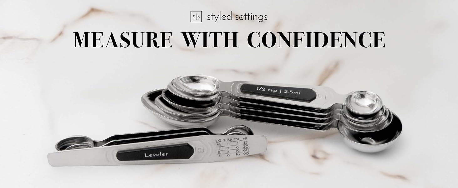 Black - Silver - Magnetic Spoons