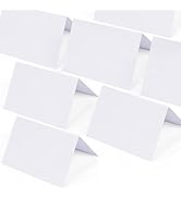 Place Cards for Table Setting - 50 Pcs White Blank Tent Place Cards for Weddings, Name Tents Plac...