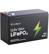 Callsun 12V 10Ah LiFePO4 Battery, Built-in 10A BMS with Low-Temp Protection, 5000+ Cycles Lithium...