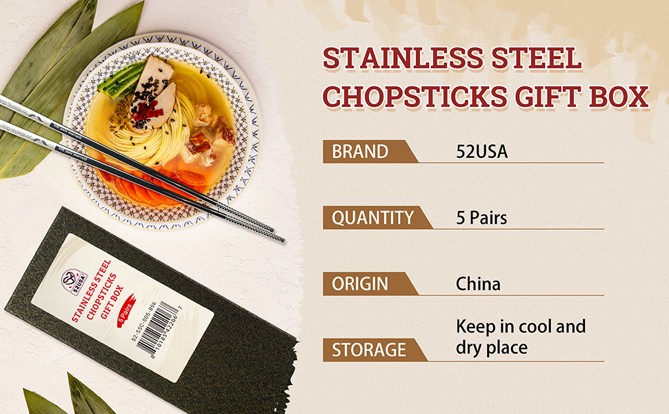 Stainless Steel Chopsticks Gift Box