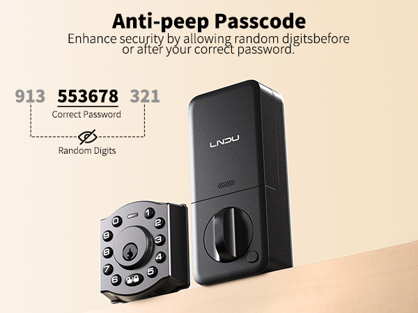 keypad door lock with handle