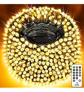 KNONEW 403ft 1000 LED String Lights Outdoor Christmas Lights 8 Modes & Timer Fairy Light Plug in ...