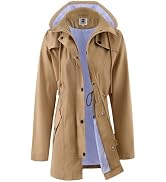 SaphiRose Women's Rain Jacket Waterproof Rain Coat with Hood Outdoor | long, Windbreaker, raincoa...
