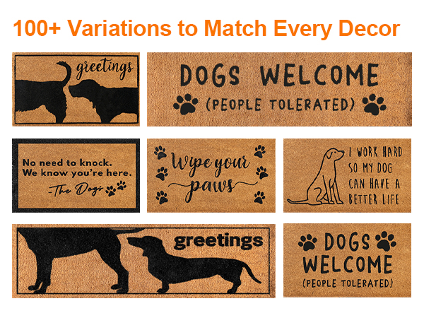 Dog Door Mats Outdoor Coir Welcome Mats mobile