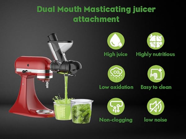 Masticating Juicer Attachment for KitchenAid Stand Mixer