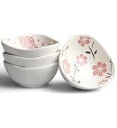 AYFDISHS Side Dishes, Set of 4, White Ceramic Dipping Bowls, Small Sauce Bowl for Dipping, Condim...