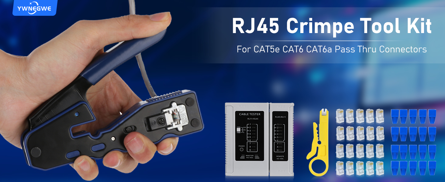 YWNEGWE RJ45 Crimp Tool Kit