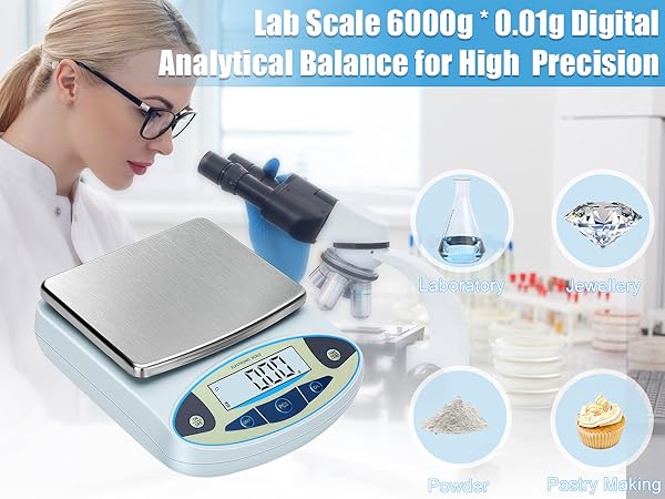 Lab Scale 6000gx0.01g Analytical Balance
