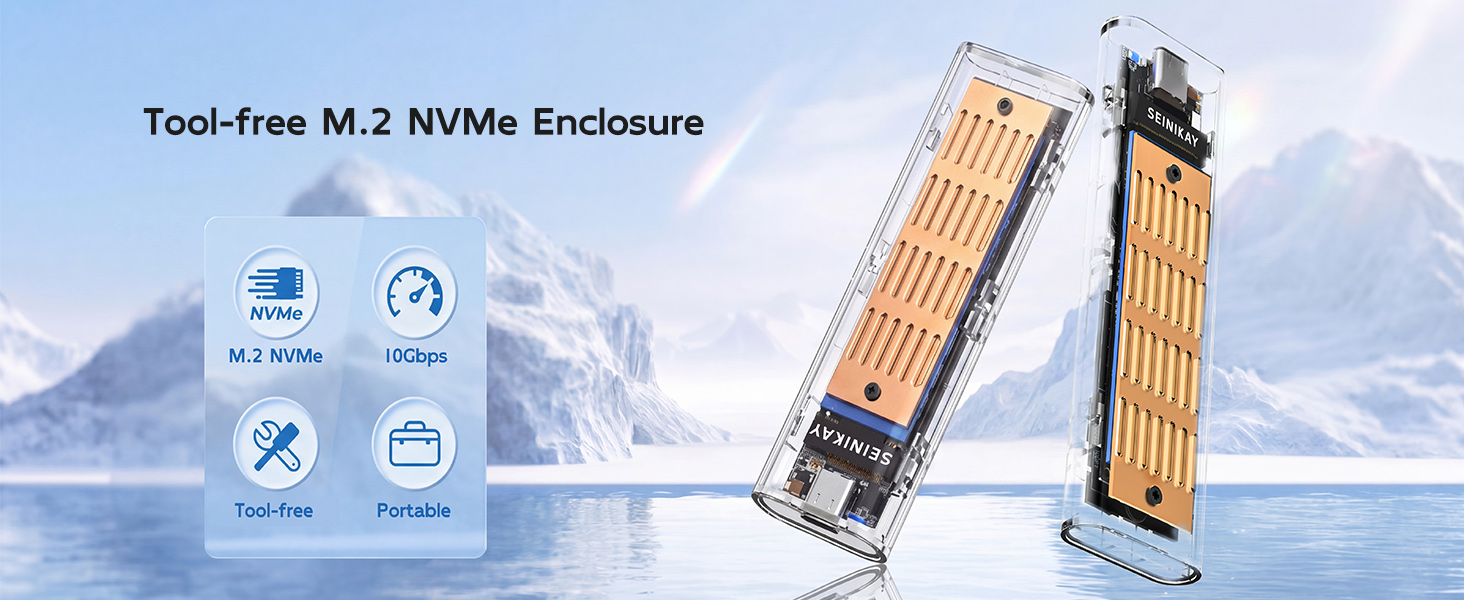 Tool-free NVMe Enclosure