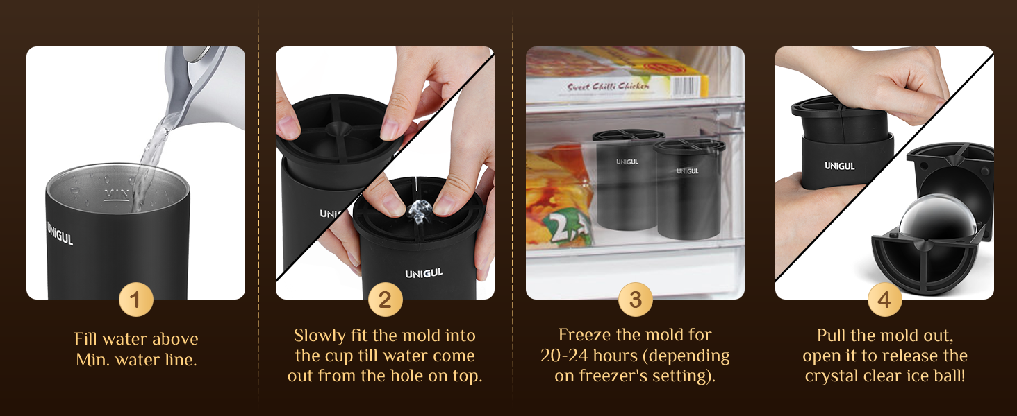 UNIGUL Clear ice ball maker