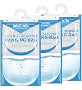 Hanging Moisture Absorbers 3 Pack Net Wt. 17.5oz/Pack, Fragrance Free Closet Dehumidifier Bags, O...