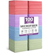 SIFANGKE Microfiber Cleaning Cloth, 100 Pack Assorted Color Cleaning Rags for Housekeeping, Color...