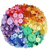 Greentime 600-700 PCS Mixed Color Assorted Sizes Round Resin Buttons for Crafts Sewing DIY Manual...