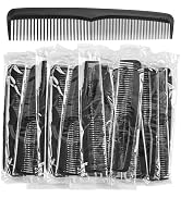Combs in Bulk Individually Wrapped, Black Combs in Bulk, 100 Pack Combs Bulk, Double Tooth Hair P...