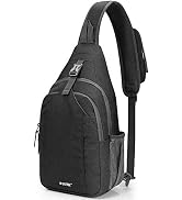 G4Free Sling Bag RFID Blocking Sling Backpack Crossbody Chest Bag Daypack for Hiking Travel(Black)