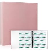 BYSTER A4 Business Card Organizer, PU Leather Card Binder with 30 Pack Sleeves (600 Pockets), Bus...
