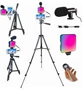 Peanutech Vlogging kit for iPhone, YouTube Starter Kit, Vlogging Camera kit with RGB Light Extend...