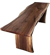 RUSTIC RED DOOR Co. Live Edge Wooden Bench – Solid Wood Dining Bench – Rustic Home Décor Furnitur...