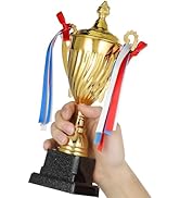 POPETPOP Metal Gold Trophy Cup - 11.4 Inch Trophy for Awards, First Place Winner Award Trophies f...