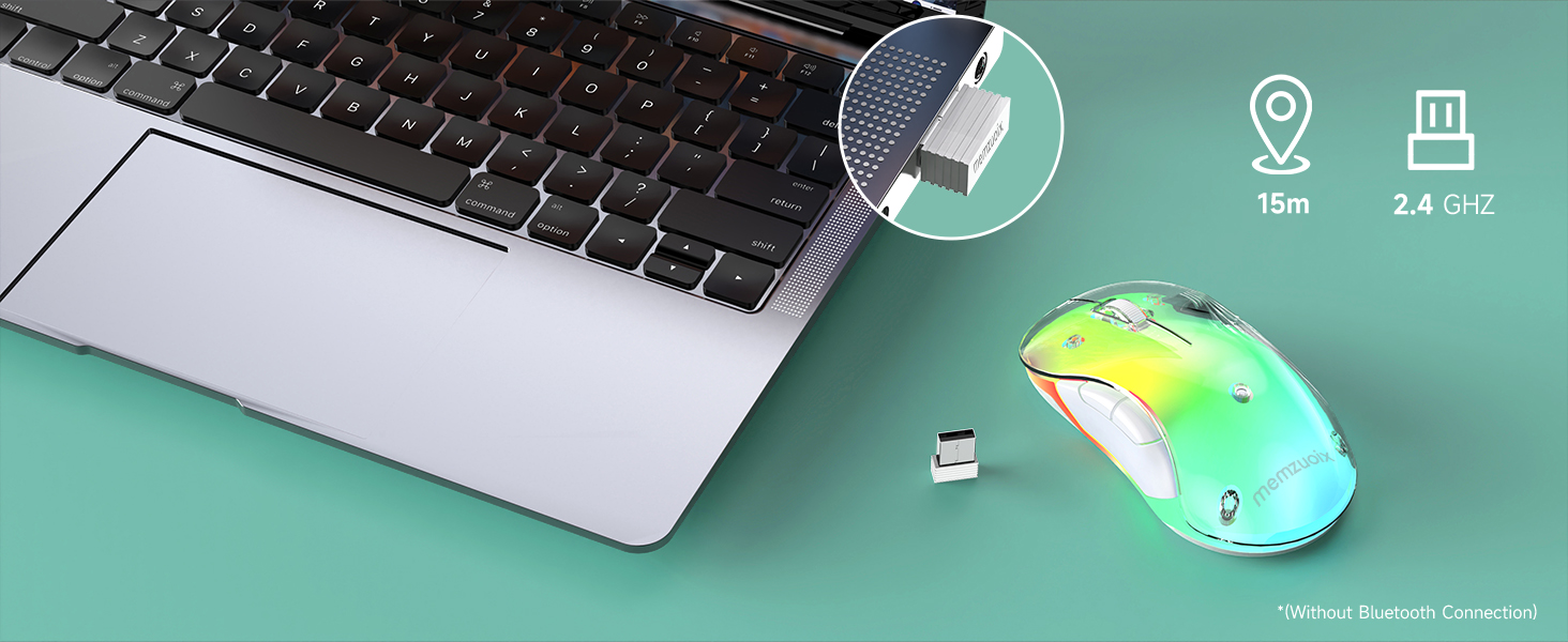 wireless mouse/rechargeable mouse/RGB wireless mouse green