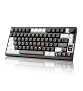YUNZII AL80 Wireless Mechanical Keyboard,Full Aluminum CNC, Smart LCD Display,Hot Swappable Gaske...