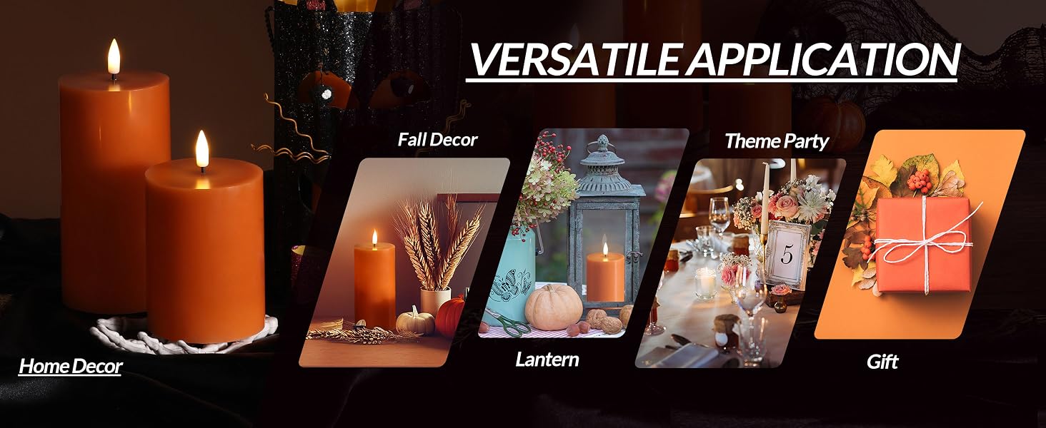flameless pillar candles