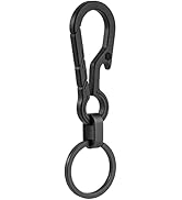 KeyUnity KM01 Titanium EDC Keychain Clip with Bottle Opener, Quick Release Carabiner Key Ring Hol...