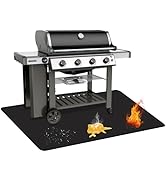 Rumlick 60 x 40 inch Under Grill Mats for Outdoor Grill, Oil and Waterproof, Double-Sided Firepro...