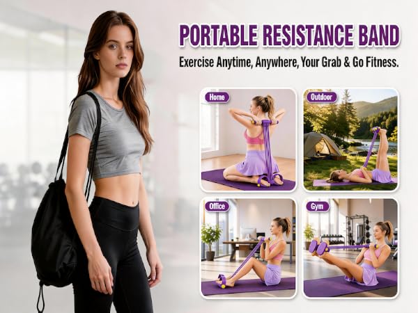 multi-functional adjustable ab trainer multi use yoga strap stretch elastic pedal resistance band