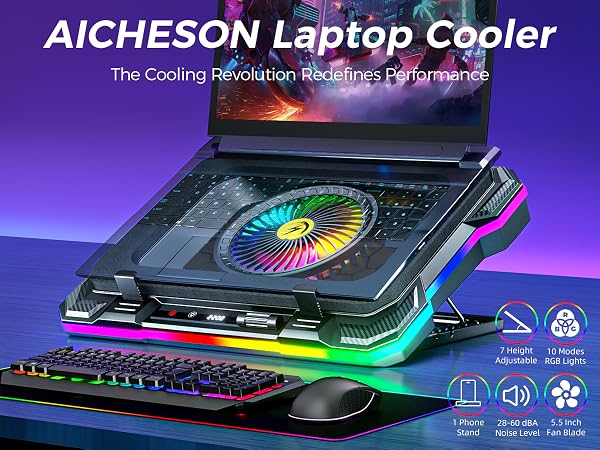 AICHESON cooling pad for laptop S035RED