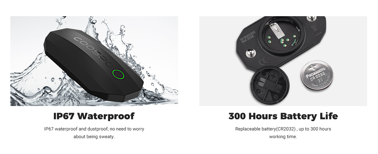 COOSPO Bluetooth Heart Rate Monitor Chest Strap H808S, ANT+ BLE HR Monitor Chest