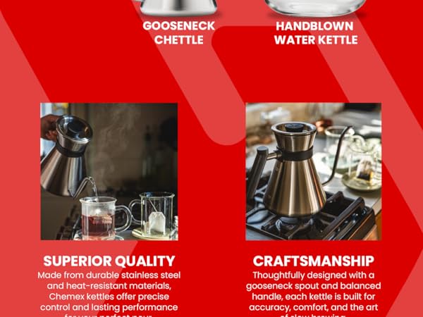 chemex coffee maker pour over brewer filters carafe glass kettle reusable classic drip coffee