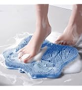 Easkite Shower Foot Scrubber, Shower Foot and Back Scrubber with Suction Cups, Shower Silicone Fo...
