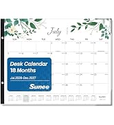 SUNEE Desk Calendar 2026 Large 22x17 from July 2026 to December 2027, Extra Large Desktop Monthly...