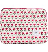 HICARRY Puffy Laptop Sleeve Case Cute Computer Bag, 14 Inch Flower Printed Quilted Laptop Carryin...