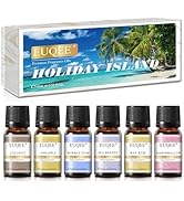 EUQEE Summer Fragrance Oil Gift Set of 6,Holiday Island Essential Oils Set for Humidifier, Aromar...