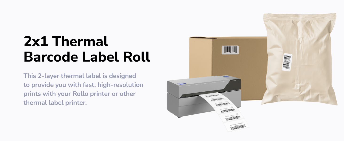 2x1 thermal labels shipping labels 2 x 1 roll address paper 21 package ecommerce essential