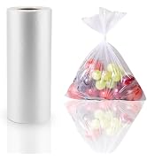 PAPRMA 14” x 20” Food Storage Bags Roll, Clear Plastic Produce Bags for Vegetable Food Fruit Brea...