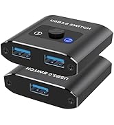 USB 3.0 Switch Selector, Bi-Directional USB Switch 1 in 2 out / 2 in 1 out, USB Switcher 2 Comput...