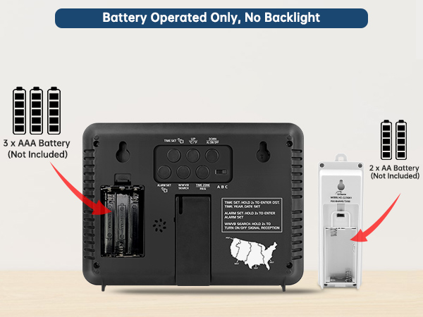 atomic wall clock battery operated