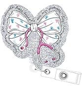 Labor and Delivery Nurse Badge Reel - Cosmisun Funny Nursing Retractable ID Name Badge Reel with ...