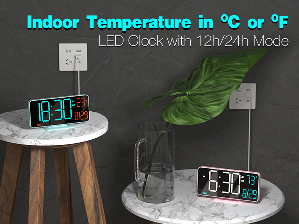 6.7in digital clock