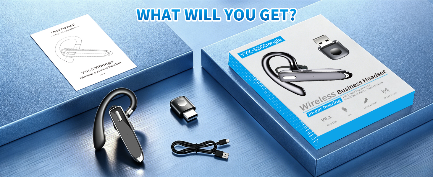 Bluetooth headset with USB Dongle