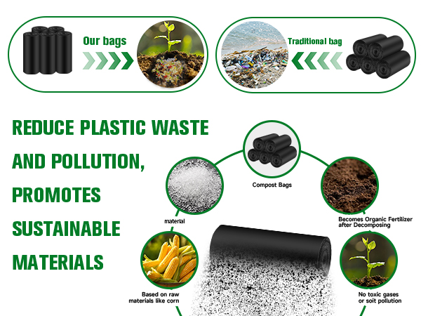 With Handle black trash bags Small Black Bathroom trash bags