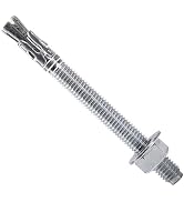 SONIGEKO 1/2“ x 5-1/2” Wedge ANCHORPZ-Concrete Anchor Carbon Steel Wedge Anchor with Excellent An...