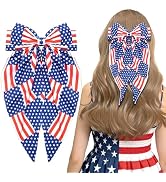 STGDAK 4th of July Hair Bow Clips for Women Red White Blue Bow Hair Accessories USA Flag Big Bows...