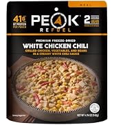 Peak Refuel White Chicken Chili | 41g Protein | 760 Calories | 100% Real Meat | Premium Freeze Dr...