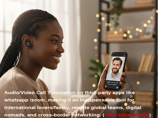 audio/video call translation earbuds