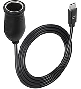 Sinloon USB C to Car Cigarette Lighter Cable 12V Car Cigarette-Lighter Socket Female Converter Po...